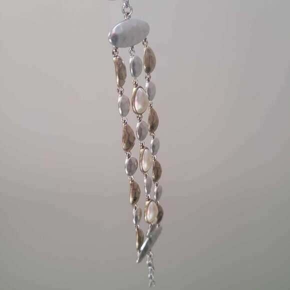 VTG Lucky BRAND Two-tone Imitation Pearl Statement Bracelets - Picture 5 of 8